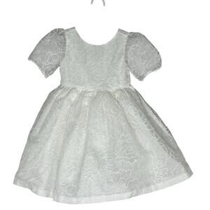 Janie and Jack Special Occasions Girls Size 4 Dress Floral White